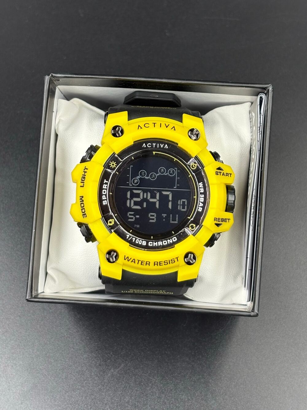 Activa Summit X by Invicta digital sports watch model ACW8082 Yellow/Black New